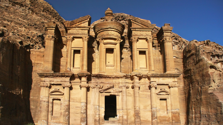 The Petra Monastery in Jordan.