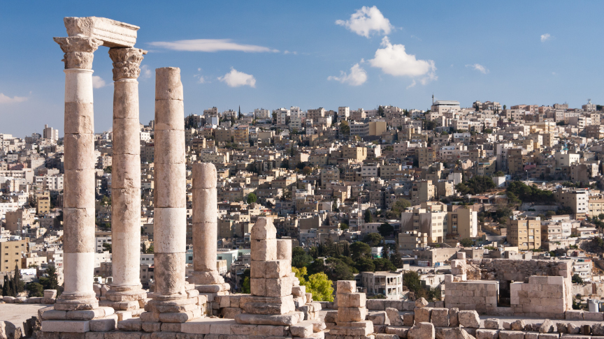 Der römische Tempel des Herkules in Amman.